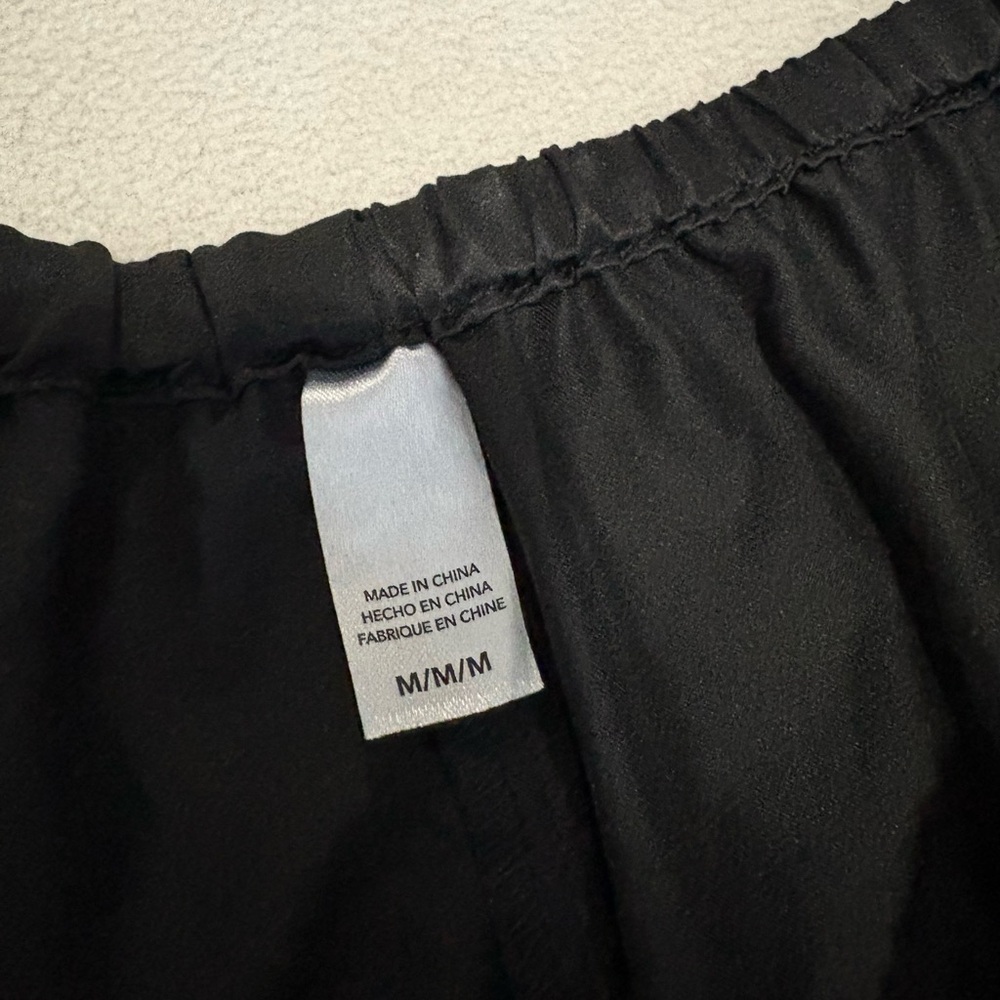 Black Satin Lace-Trim Sleep Cami & Short Set - Picture 7 of 7